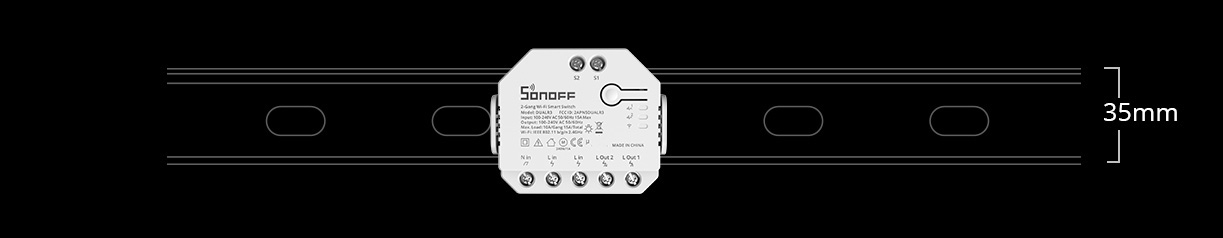 DUAL R3 SONOFF Interruptor Inteligente WiFi, 2 Canales Smart Switch